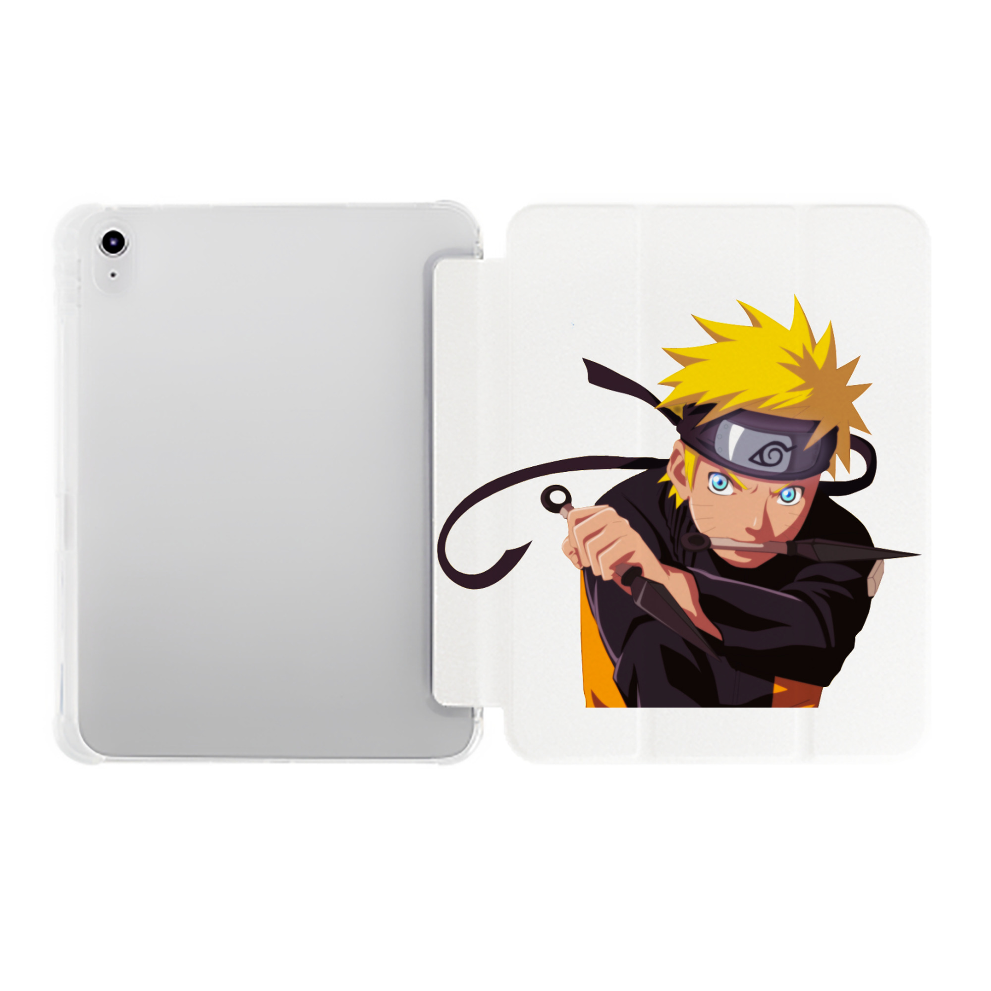 （画像用） NARUTO -ナルト- うずまき ナルト Uzumaki Naruto IPad ケース ペン収納付き 三つ折りスタンド PUレザー×シリコン 対応機種9.5/10.5/10.9インチ